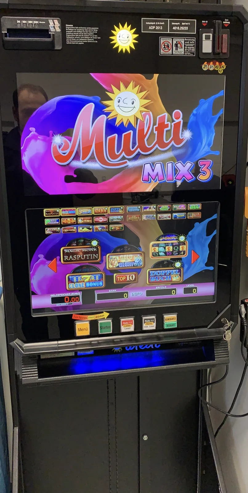 Bally-Wulff Multi Mix 3 Spielautomat in der Gastronomie