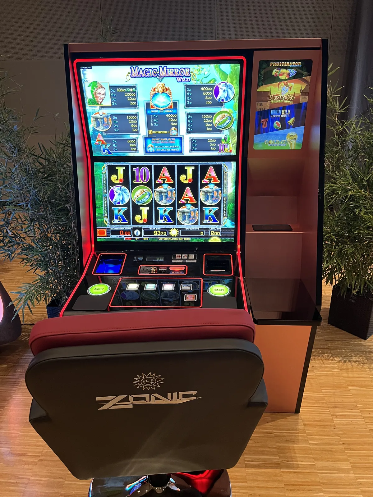 Zonic-Spielautomat in der Gastronomie