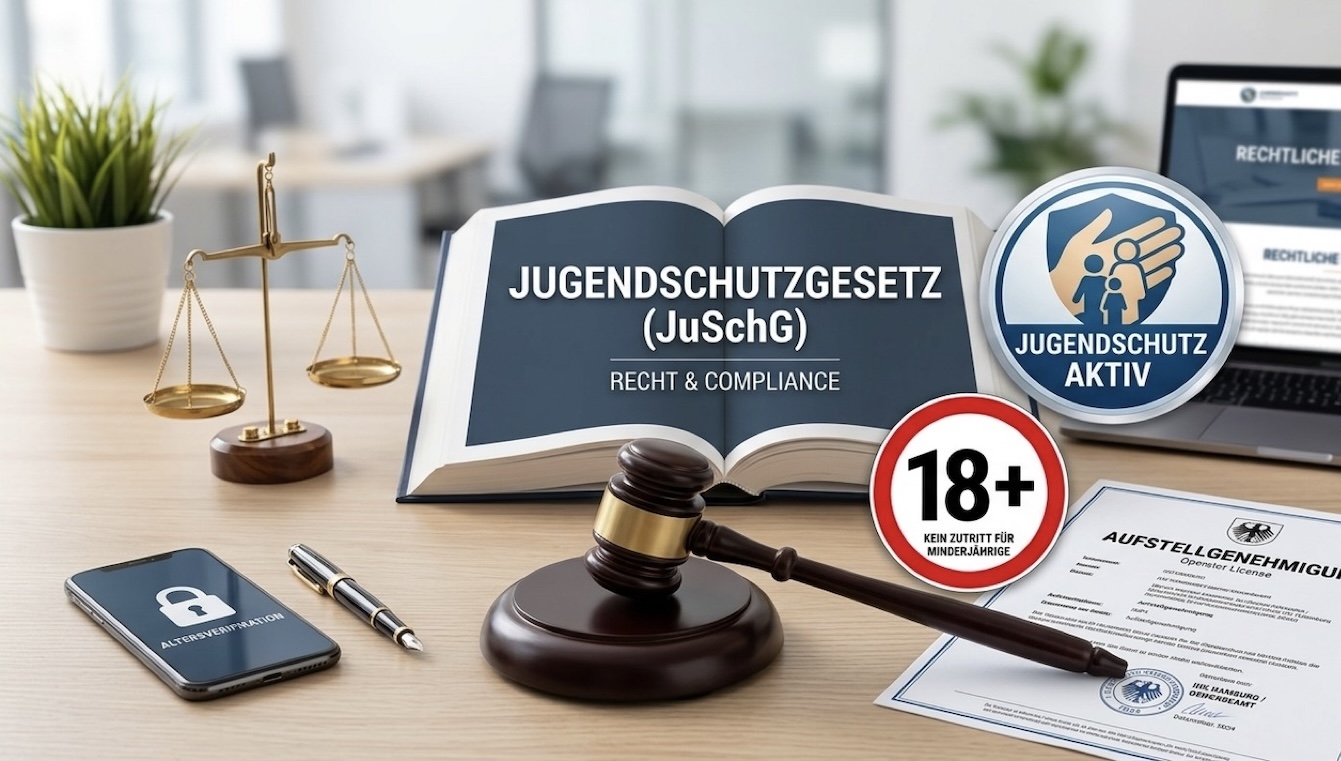 Jugendschutzgesetz, Aufstellgenehmigung und 18+-Kennzeichnung – Recht und Compliance bei MR Automaten